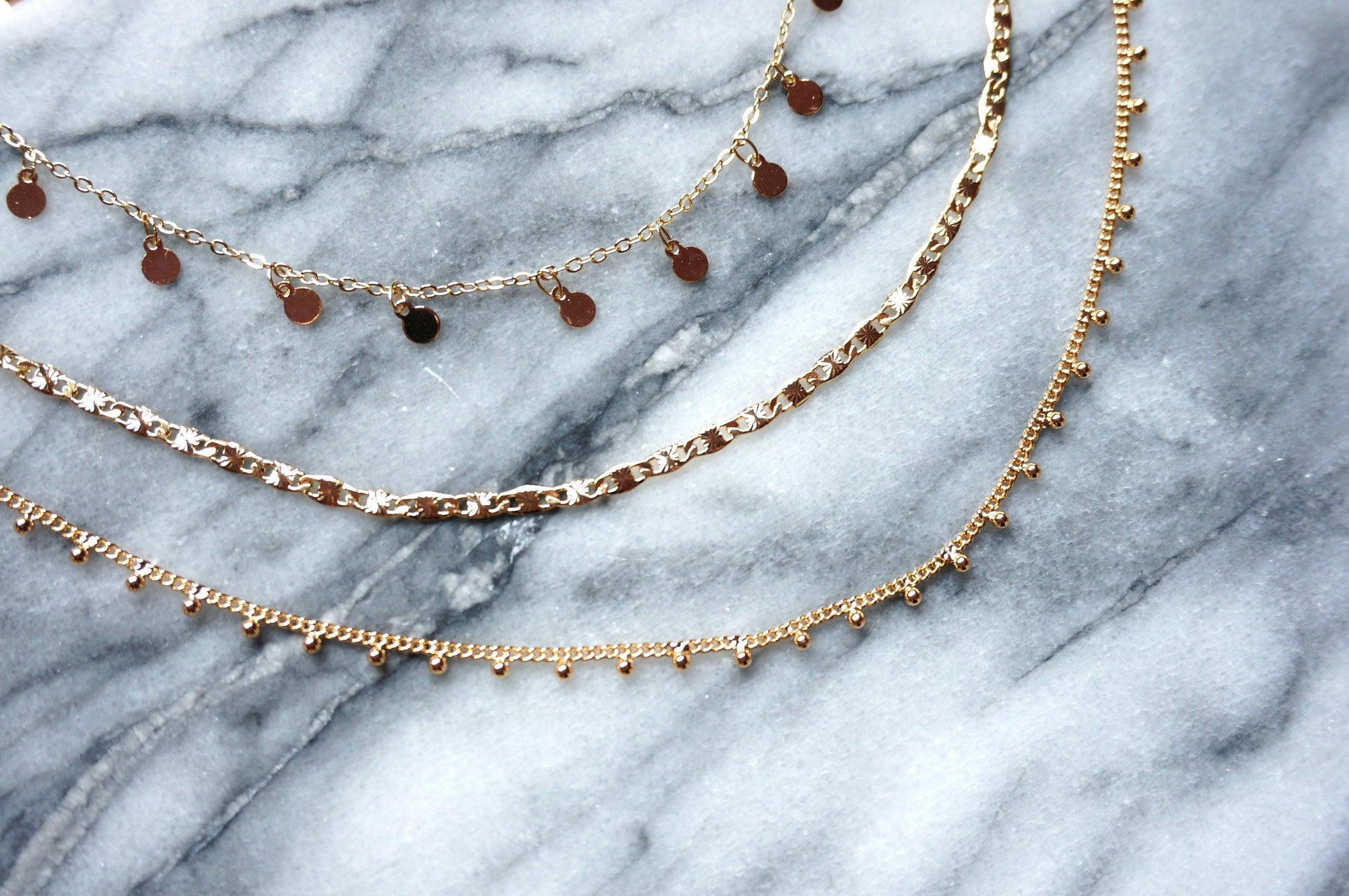 18k Gold Plated Layering Necklaces