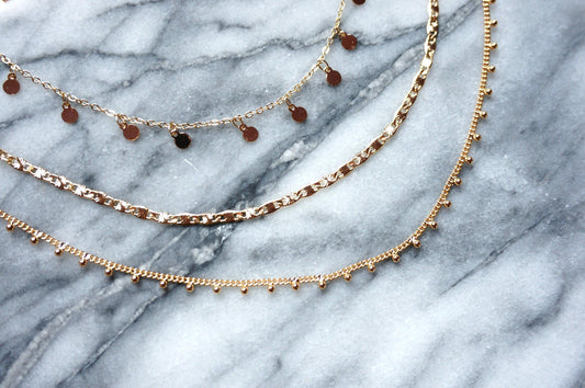 18k Gold Plated Layering Necklaces