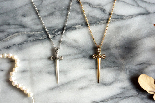 GLADIUS Gold/Silver Antique Sword Necklace