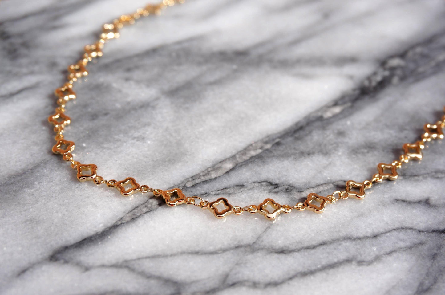 Gold Layering Necklaces Shell/Small Frill/clover