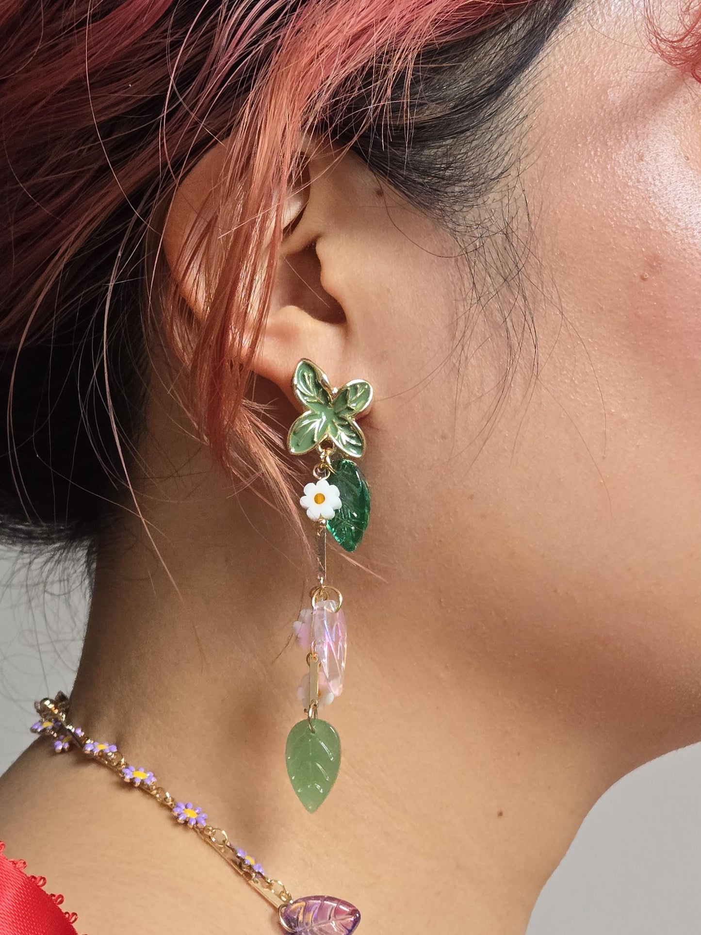 FLORA Flower Vine Stud Earrings