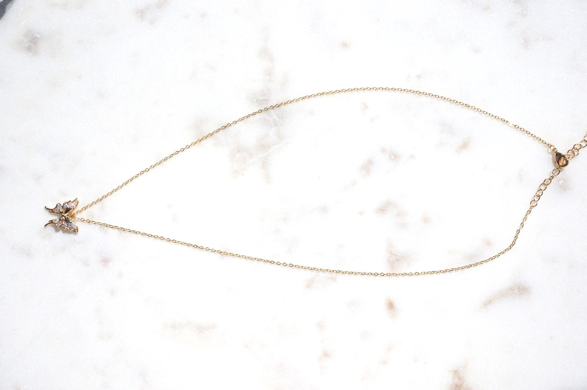 NABI Gold/Silver Dainty Butterfly Necklace