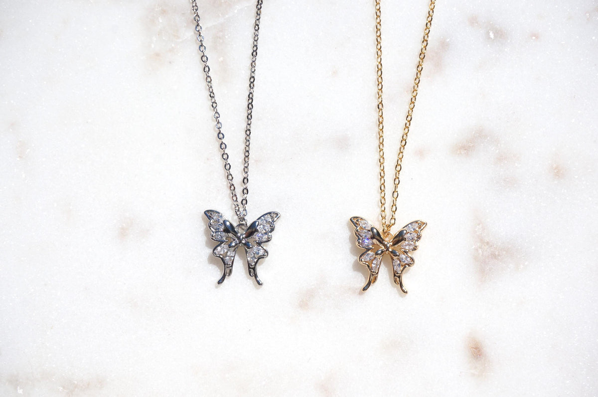 NABI Gold/Silver Dainty Butterfly Necklace