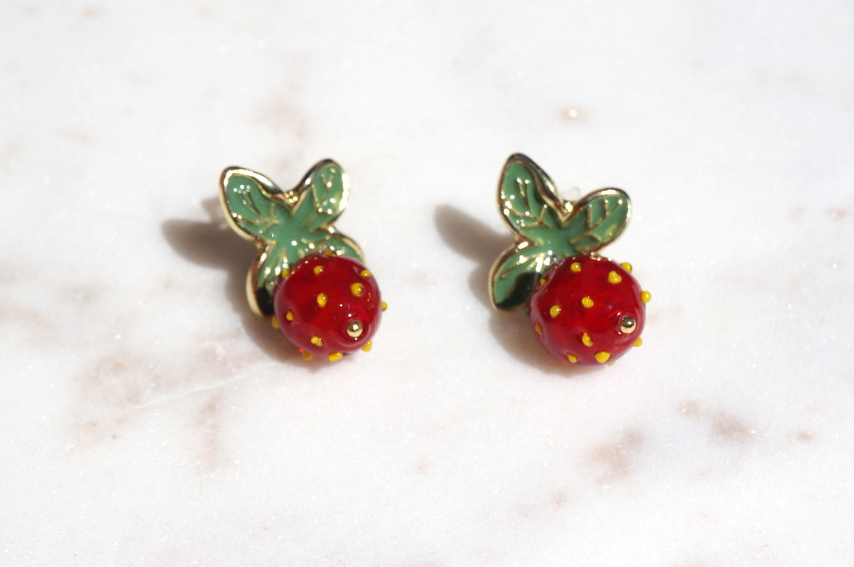 FRESA Strawberry Stud Earrings