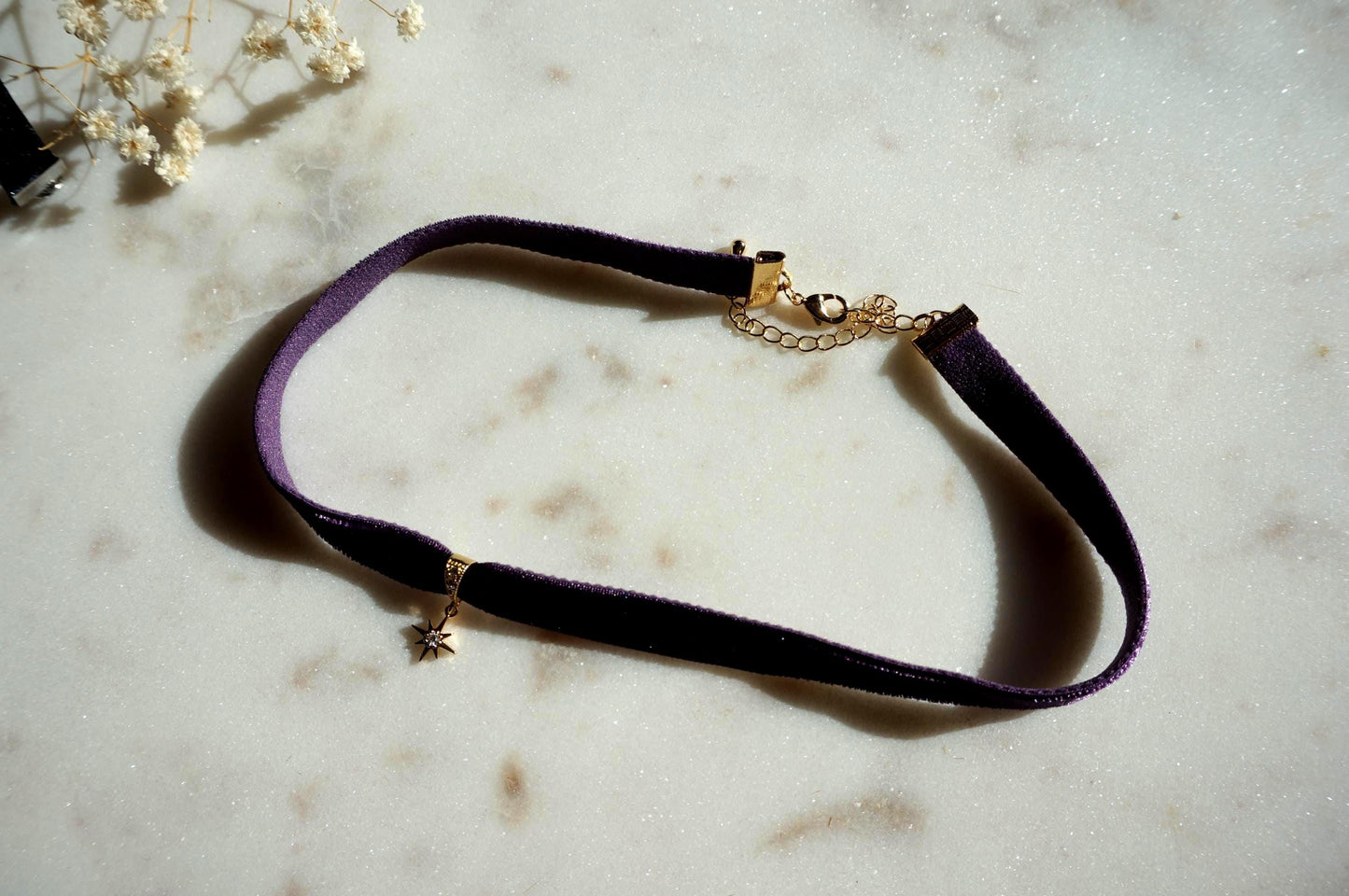 Dainty Star Gold/Silver Stretch Velvet Choker