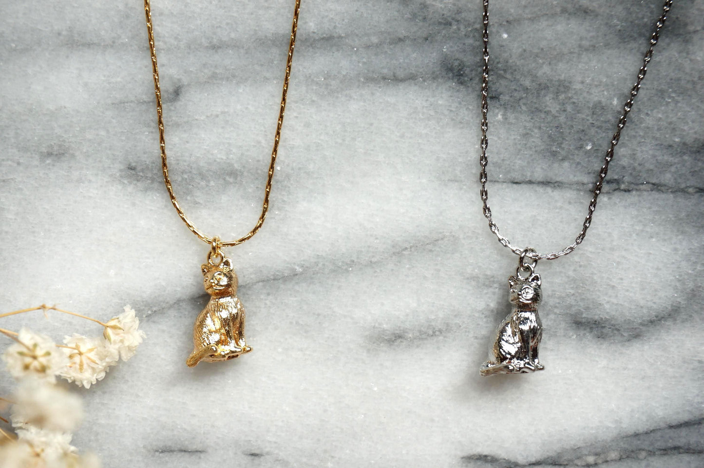 NEKO Gold/Silver Dainty Cat Necklace