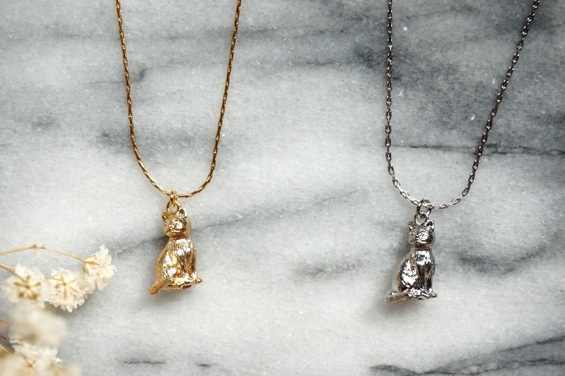 NEKO Gold/Silver Dainty Cat Necklace