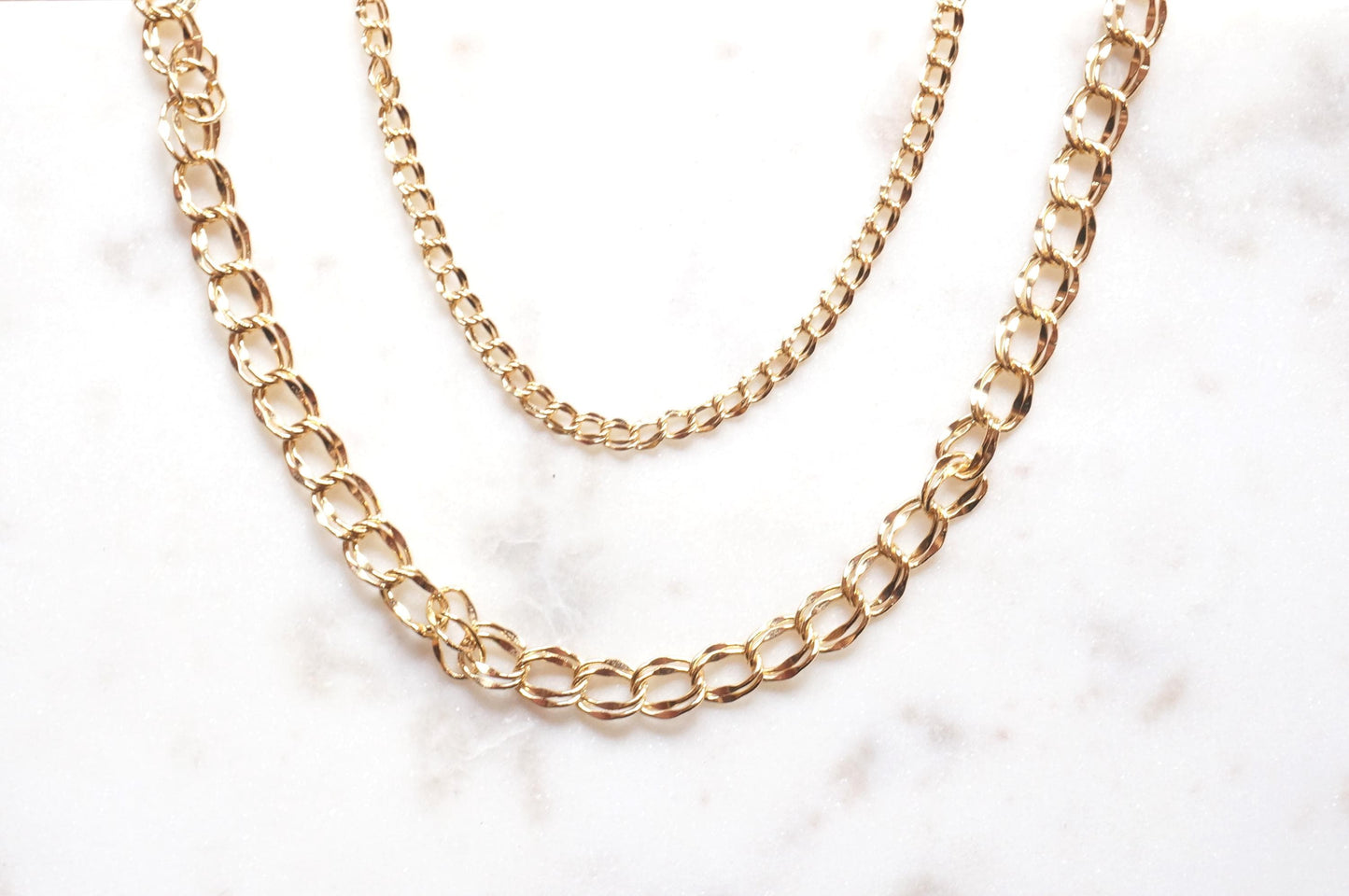 LOU 24k Gold Plated Adjustable Chunky Chain Choker/Necklace