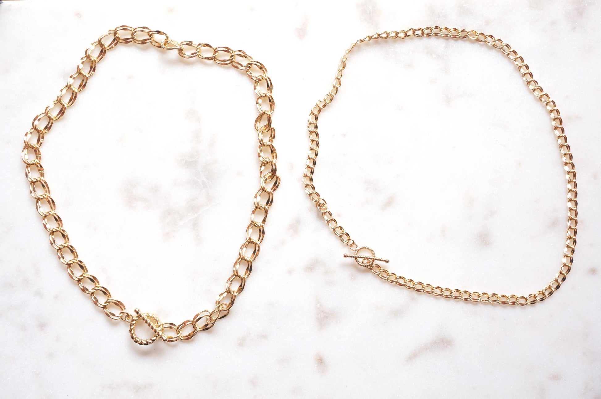 LOU 24k Gold Plated Chunky Chain Choker/Necklace