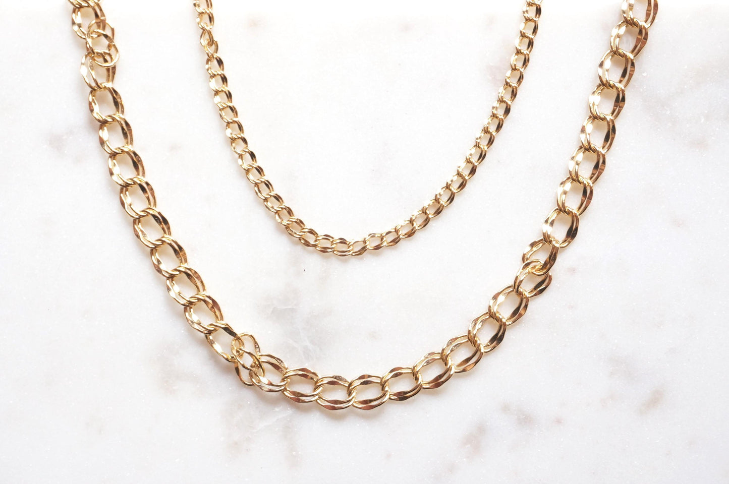 LOU 24k Gold Plated Adjustable Chunky Chain Choker/Necklace