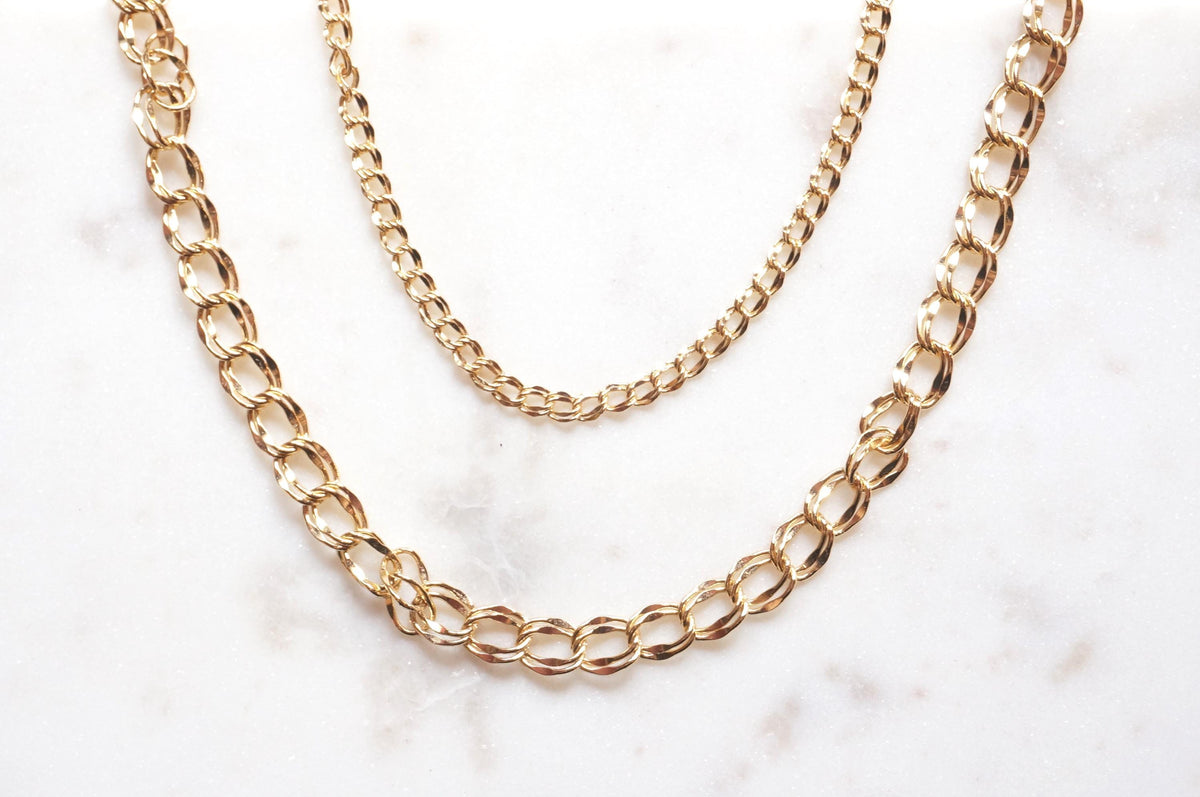 LOU 24k Gold Plated Chunky Chain Choker/Necklace