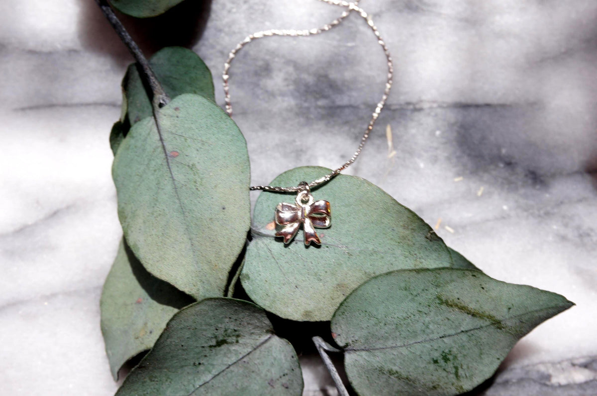 Fiocco Bow Gold/Silver Pendant Necklace