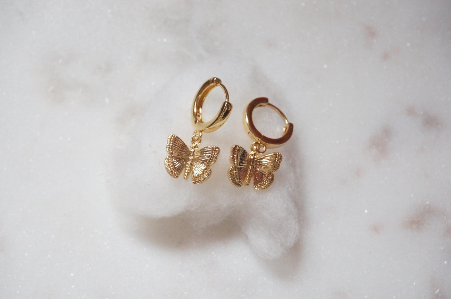 BUMBLE Gold/silver Bee/Butterfly Mix & Match Mini Hoop/Huggie Earrings