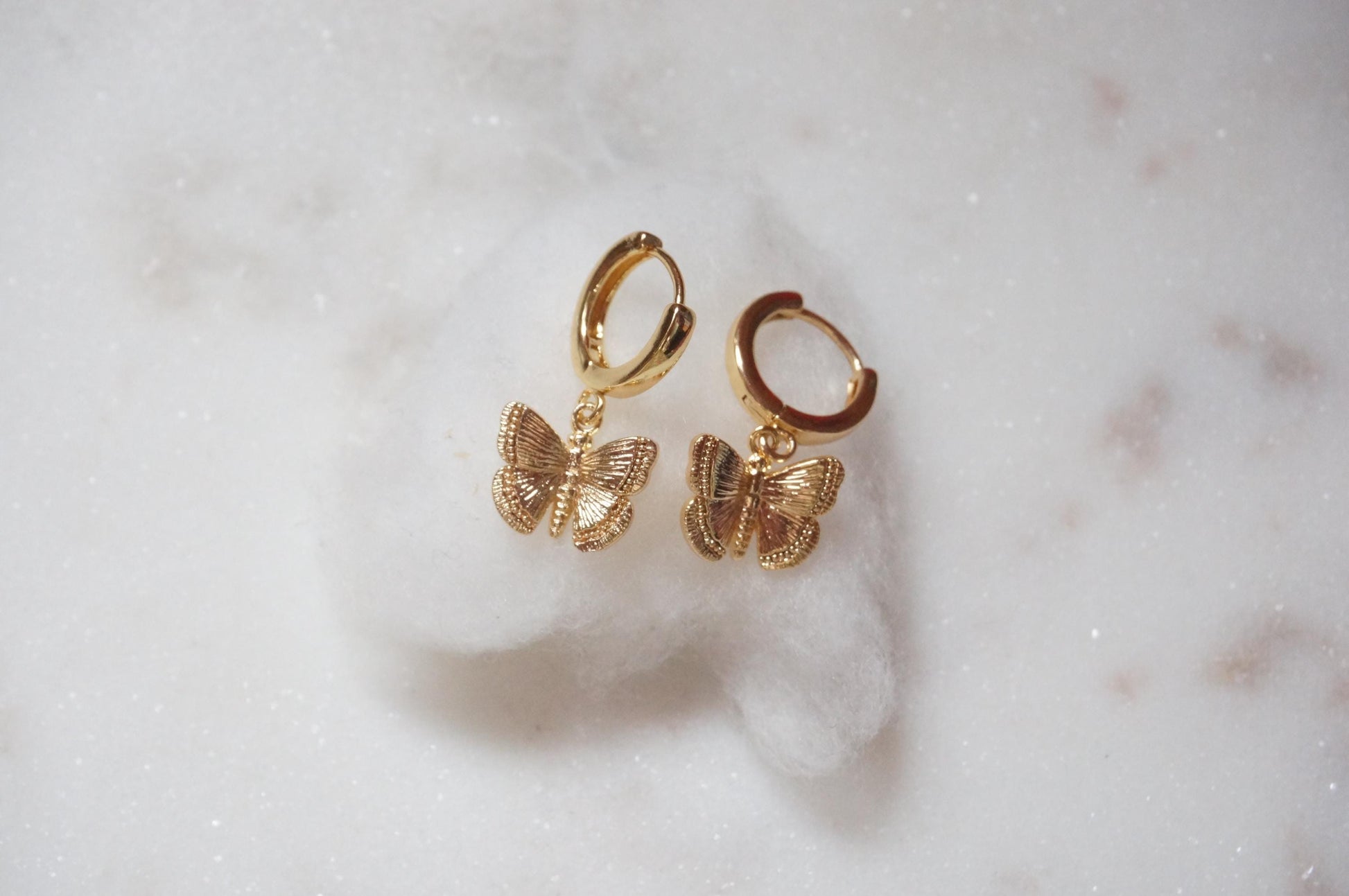 BUMBLE Gold/silver Bee/Butterfly Mix & Match Mini Hoop/Huggie Earrings
