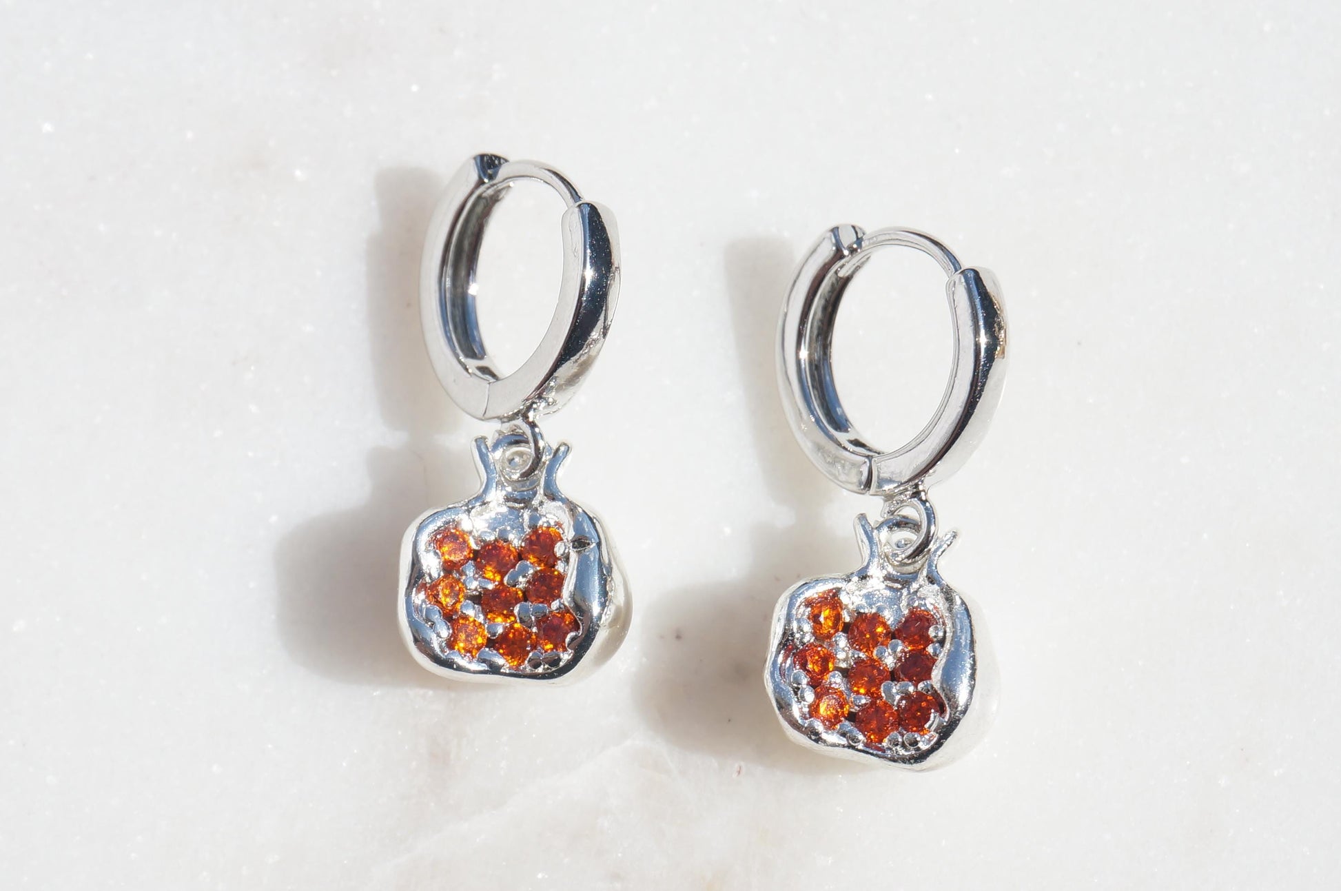 PERSEPHONE Pomegranate Gold/Silver Earrings