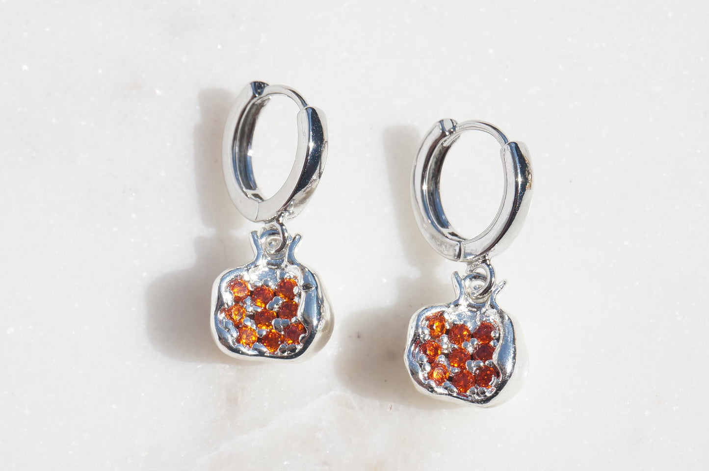 PERSEPHONE Pomegranate Gold/Silver Earrings