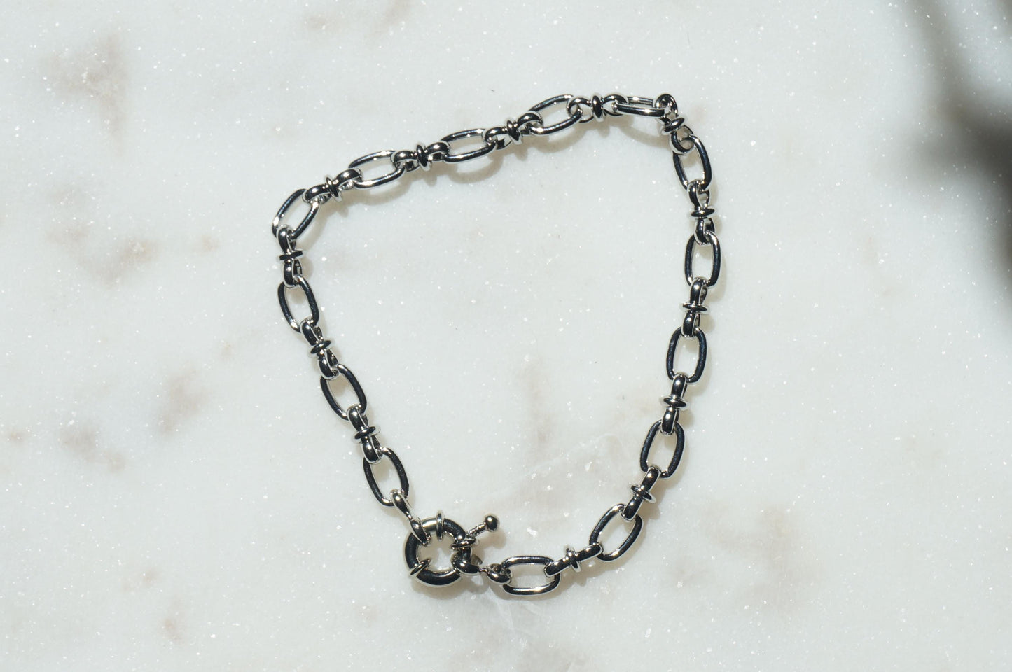 Gold Plated Waterproof Chunky Chain Clasp Bracelet