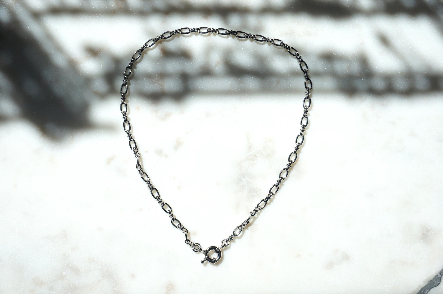 Gold Plated Waterproof Chunky Chain Clasp Necklaces