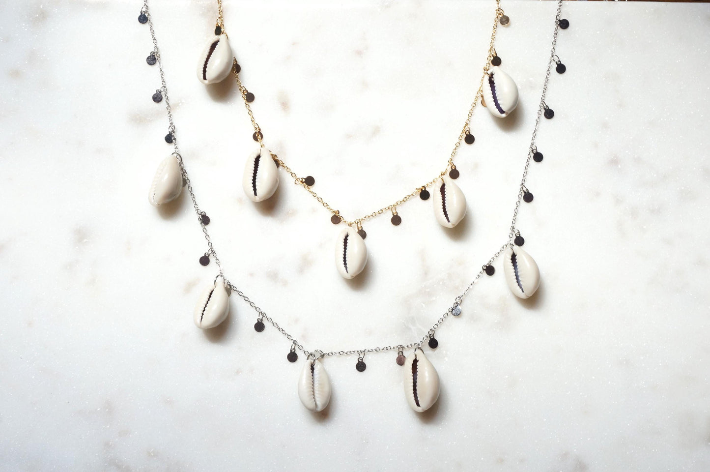 Cowrie Shell Cluster necklace