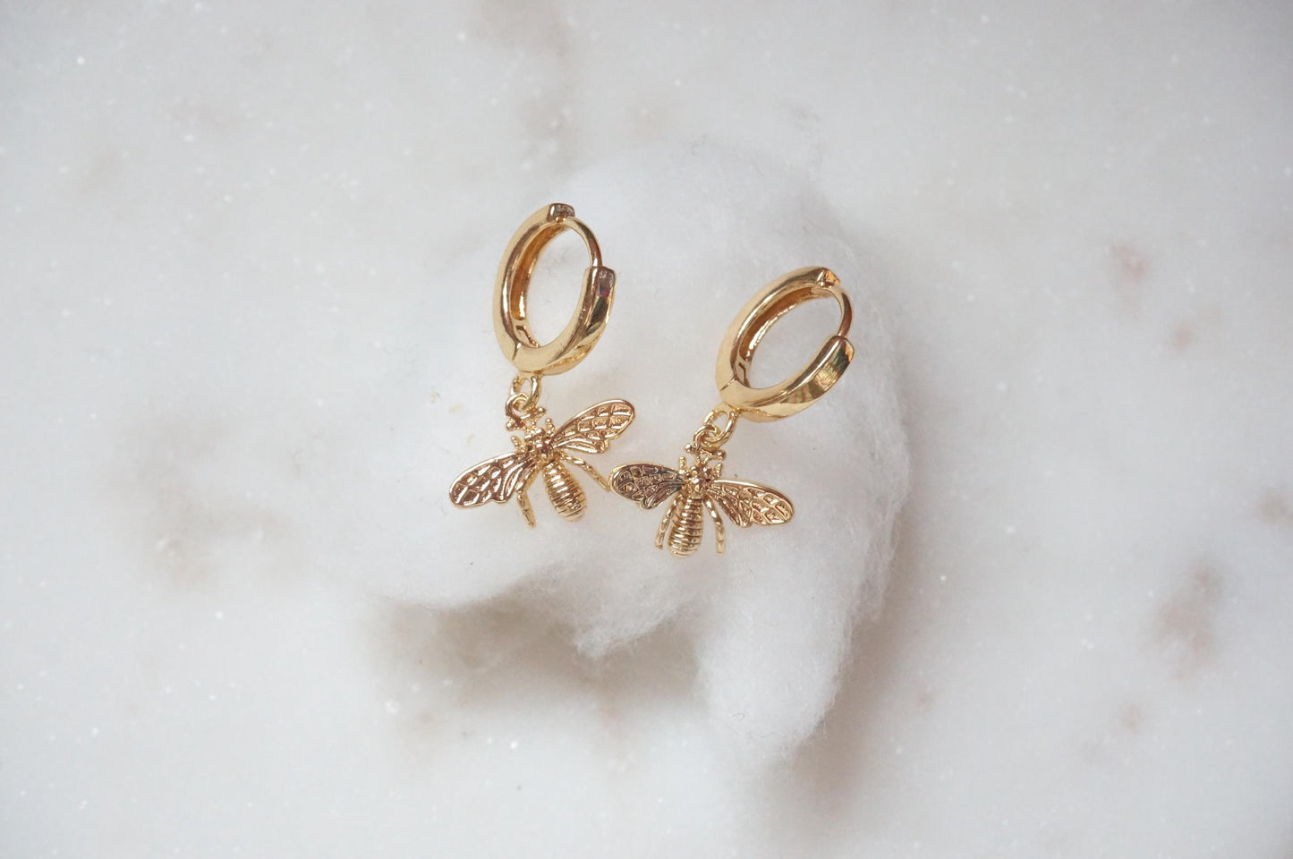 BUMBLE Gold/silver Bee/Butterfly Mix & Match Mini Hoop/Huggie Earrings