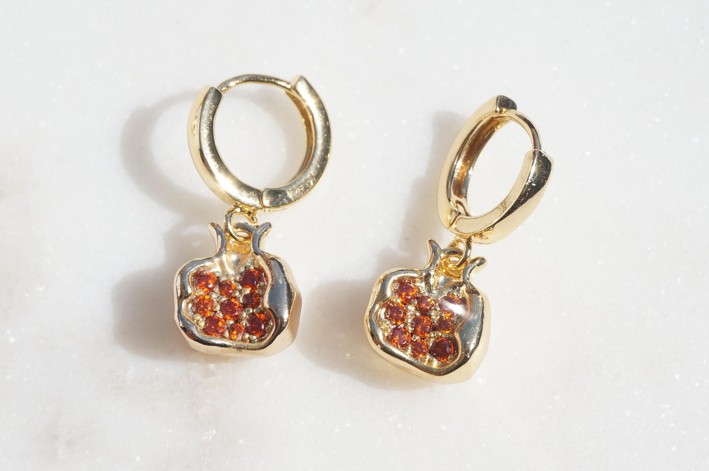 PERSEPHONE Pomegranate Gold/Silver Earrings