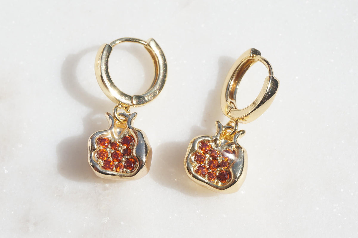 PERSEPHONE Pomegranate Gold/Silver Earrings