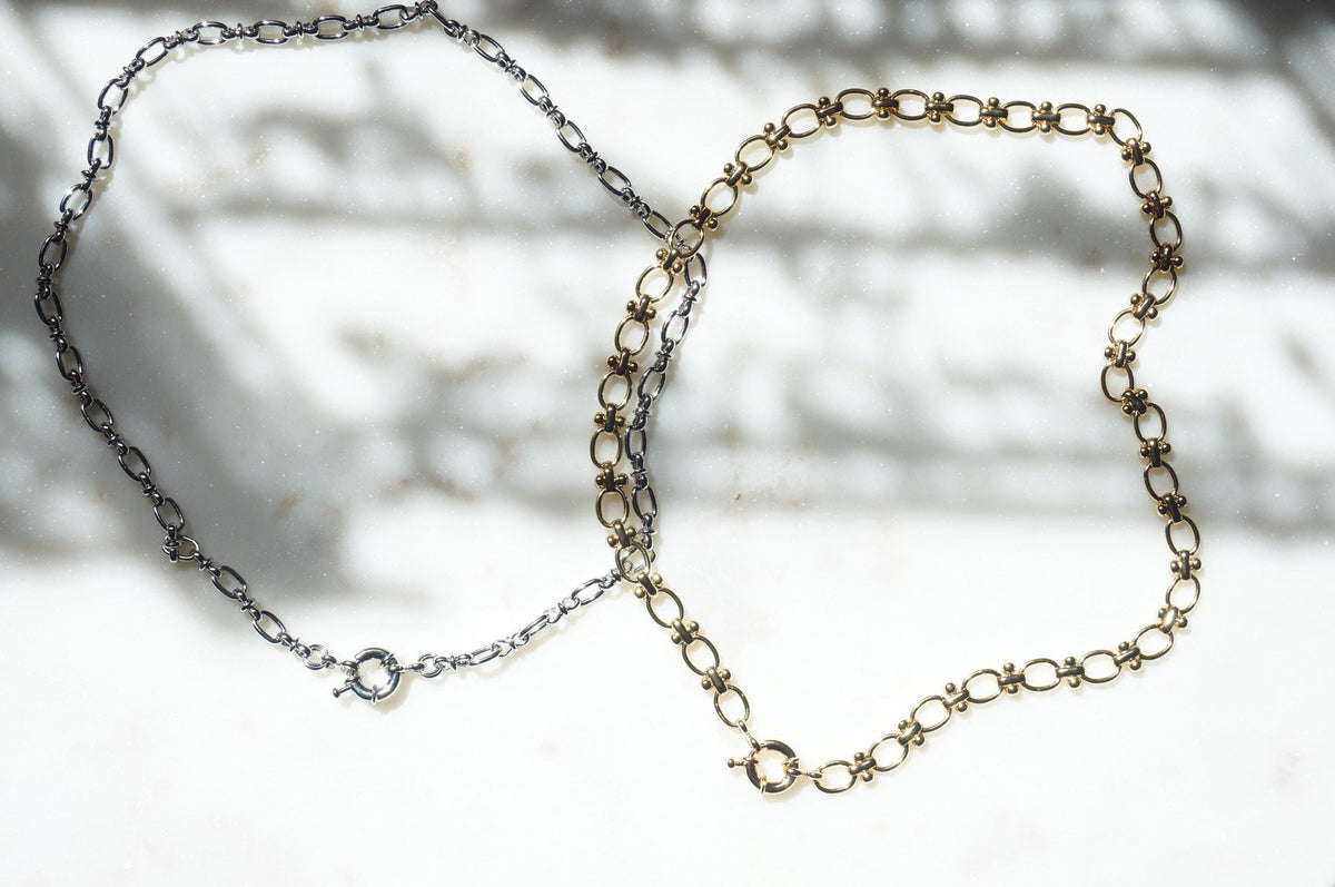 Gold Plated Waterproof Chunky Chain Clasp Necklaces