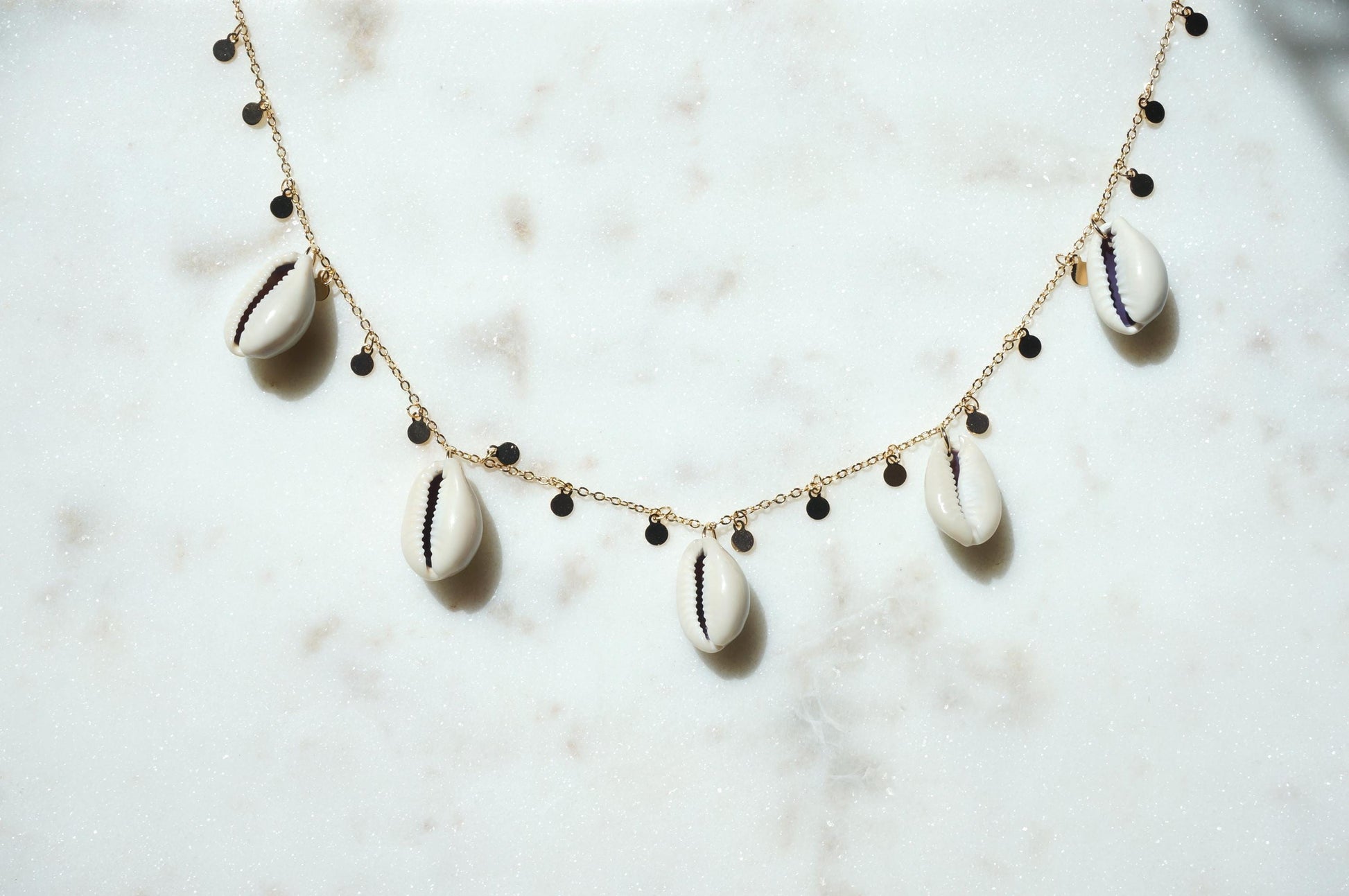 Cowrie Shell Cluster necklace