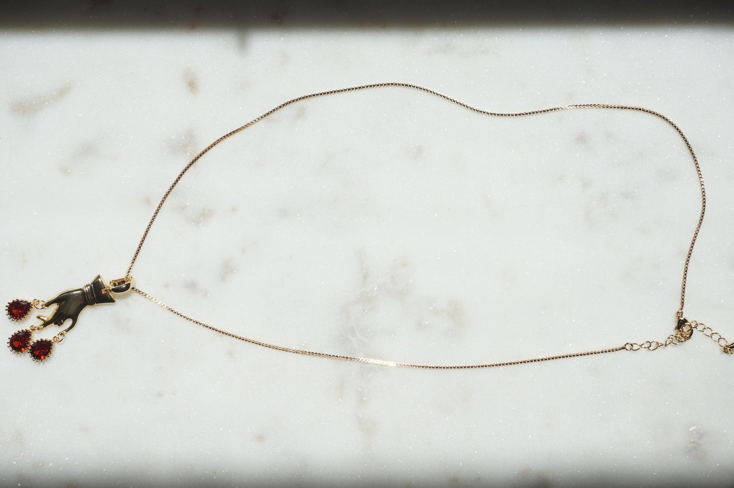 MACBETH Hand and Blooddrops Necklace