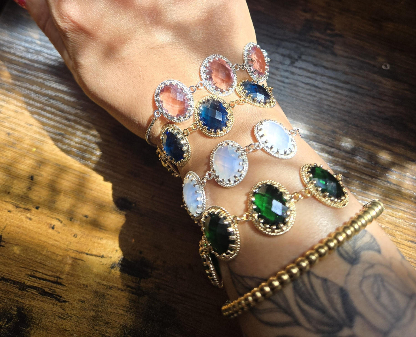 Gold/Silver Crystal Adjustable bracelets