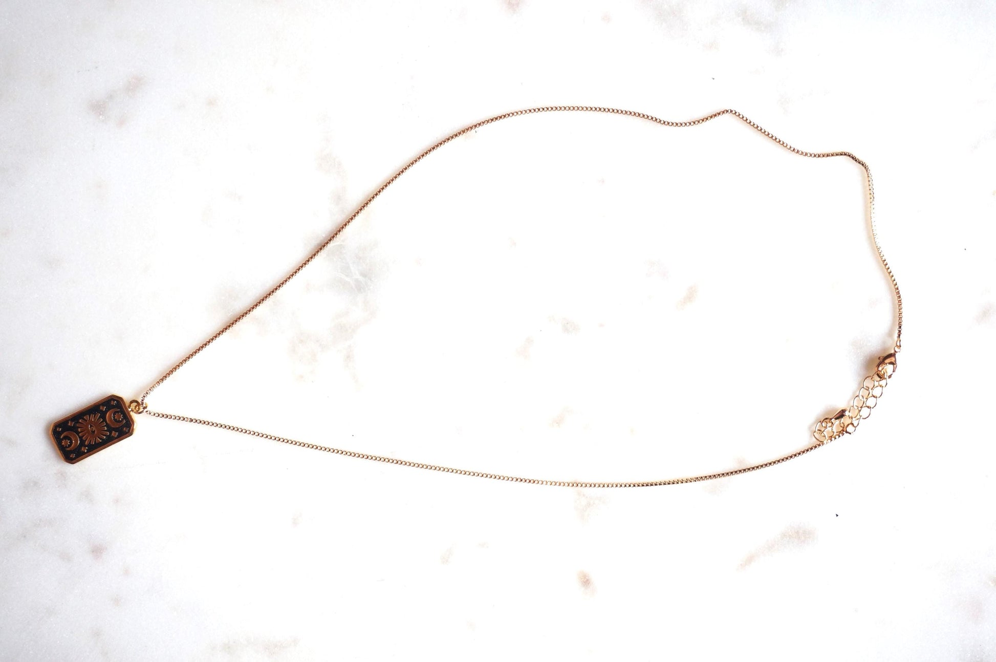 Black Magic Eye Plate Necklace