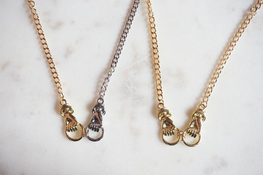 HAND IN HAND Gold/Mixed metal Plated Chunky Chain Necklace