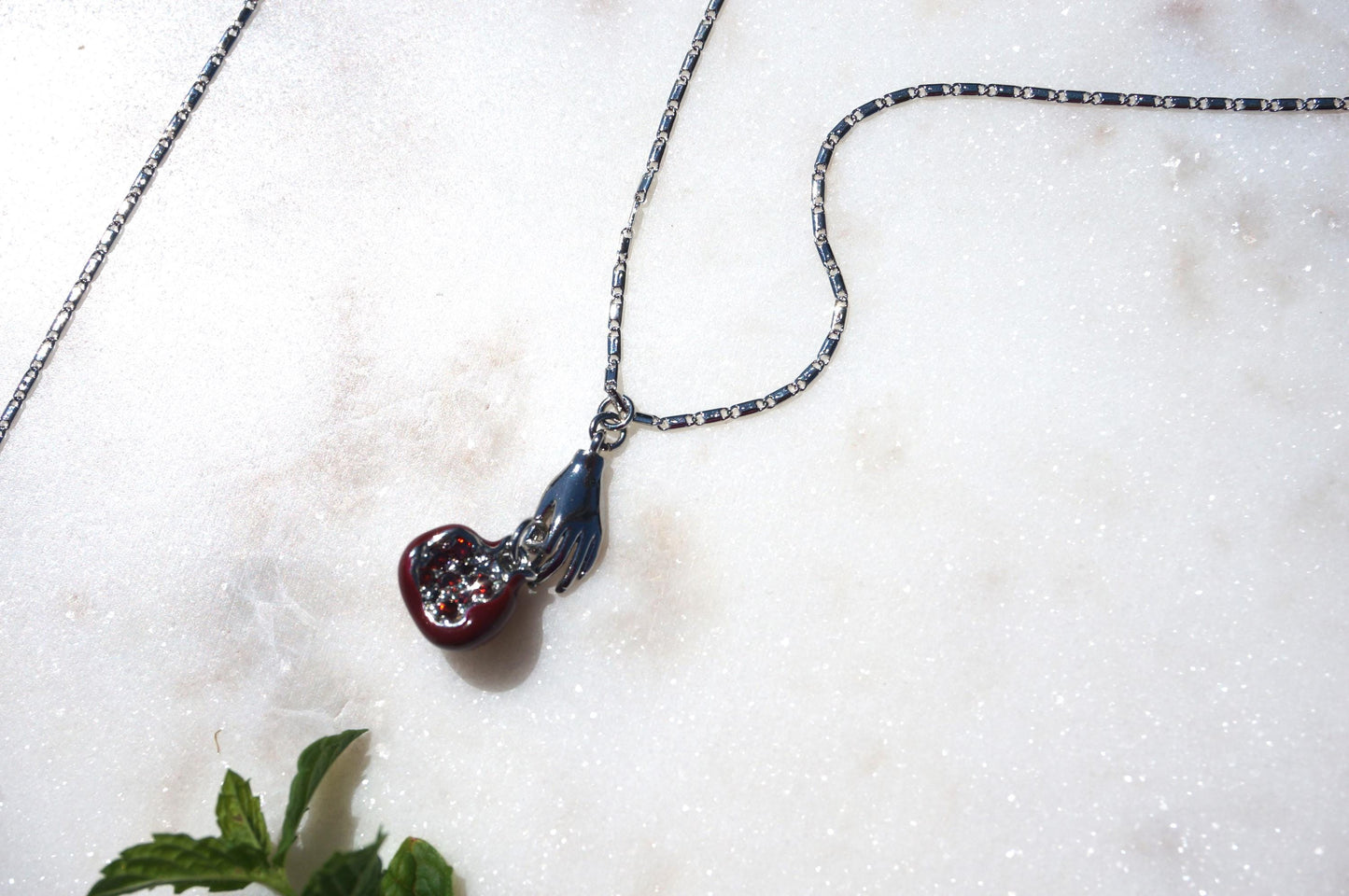 Persephone Crimson Pomegranate 18k Gold Plated Necklace