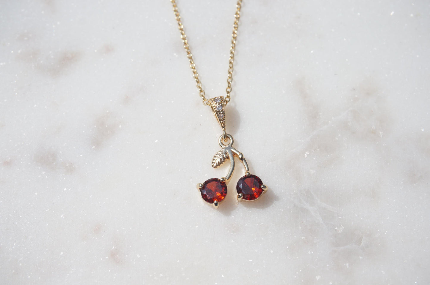Cherry Dainty Fruit Necklace