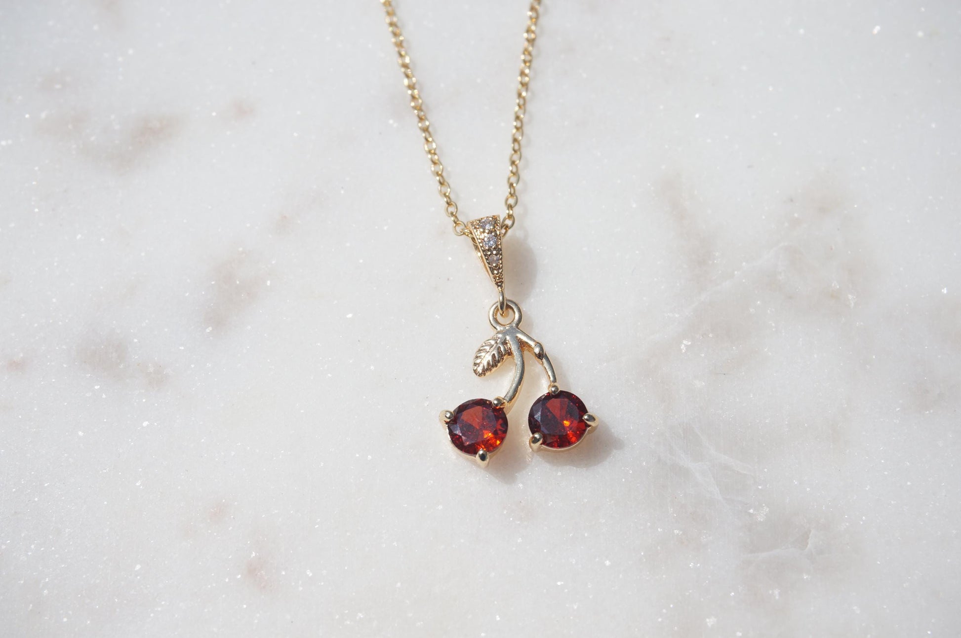 Cherry Dainty Fruit Necklace