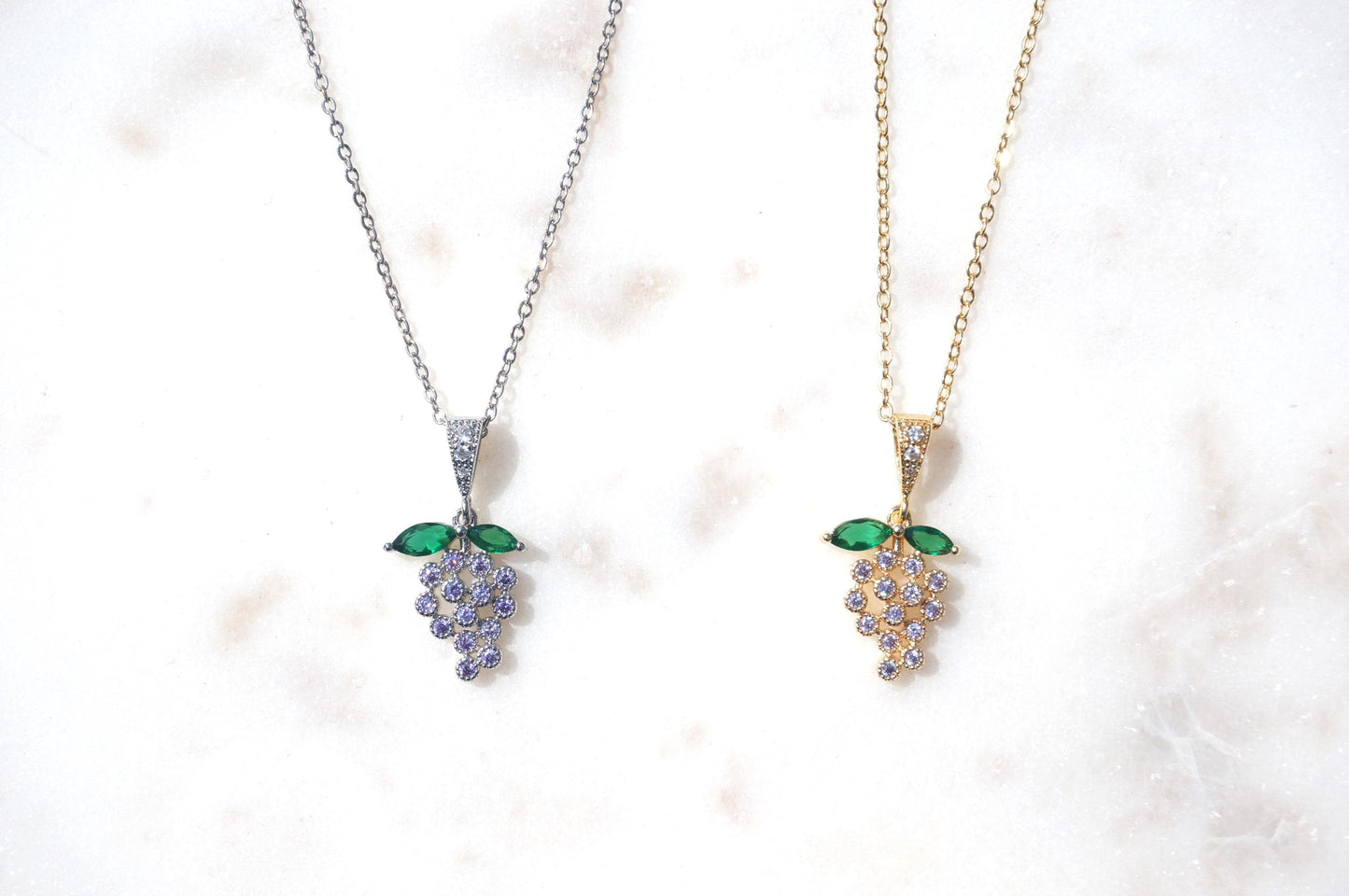 Grape Dainty Fruit Necklace