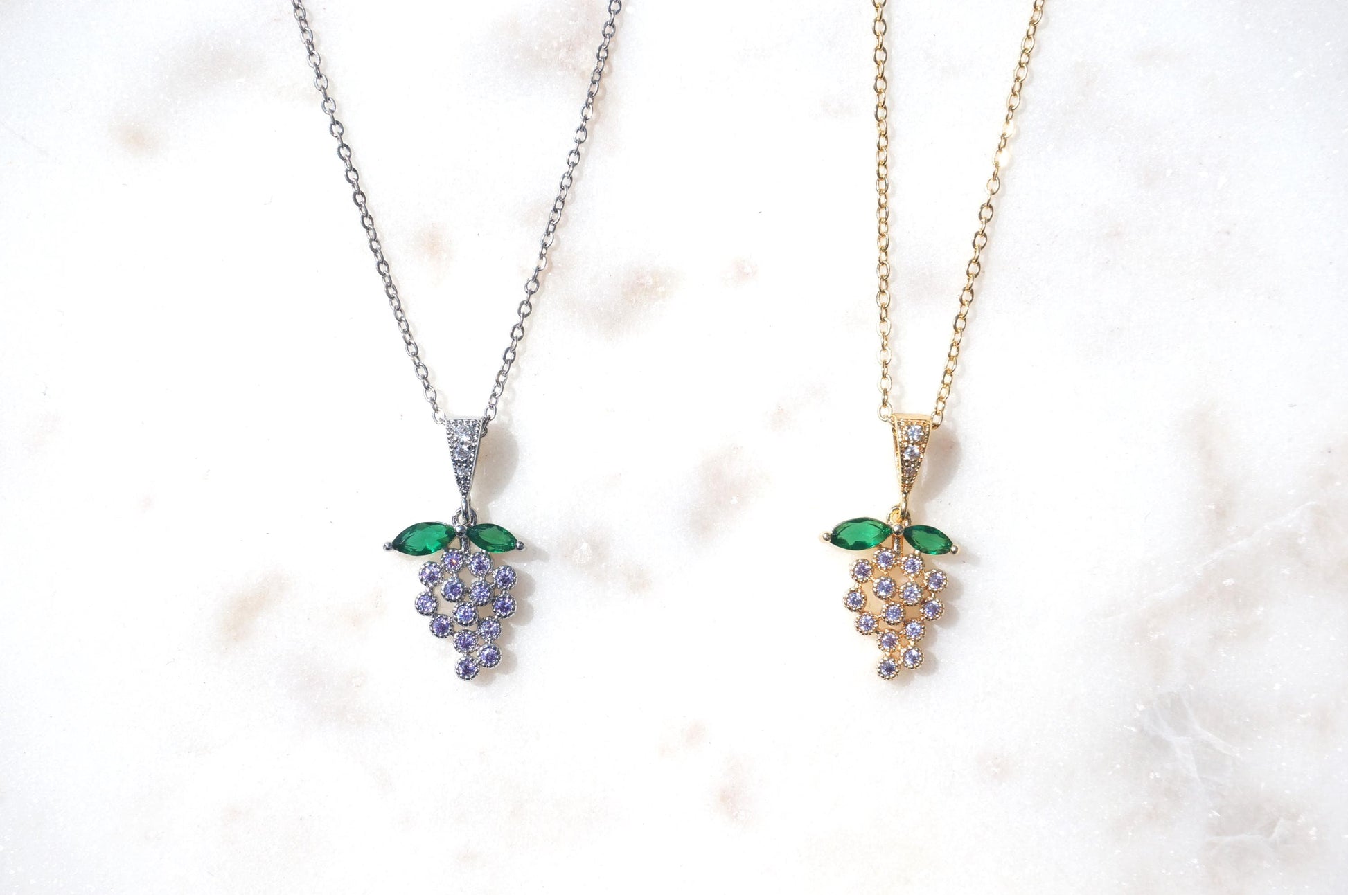 Grape Dainty Fruit Necklace