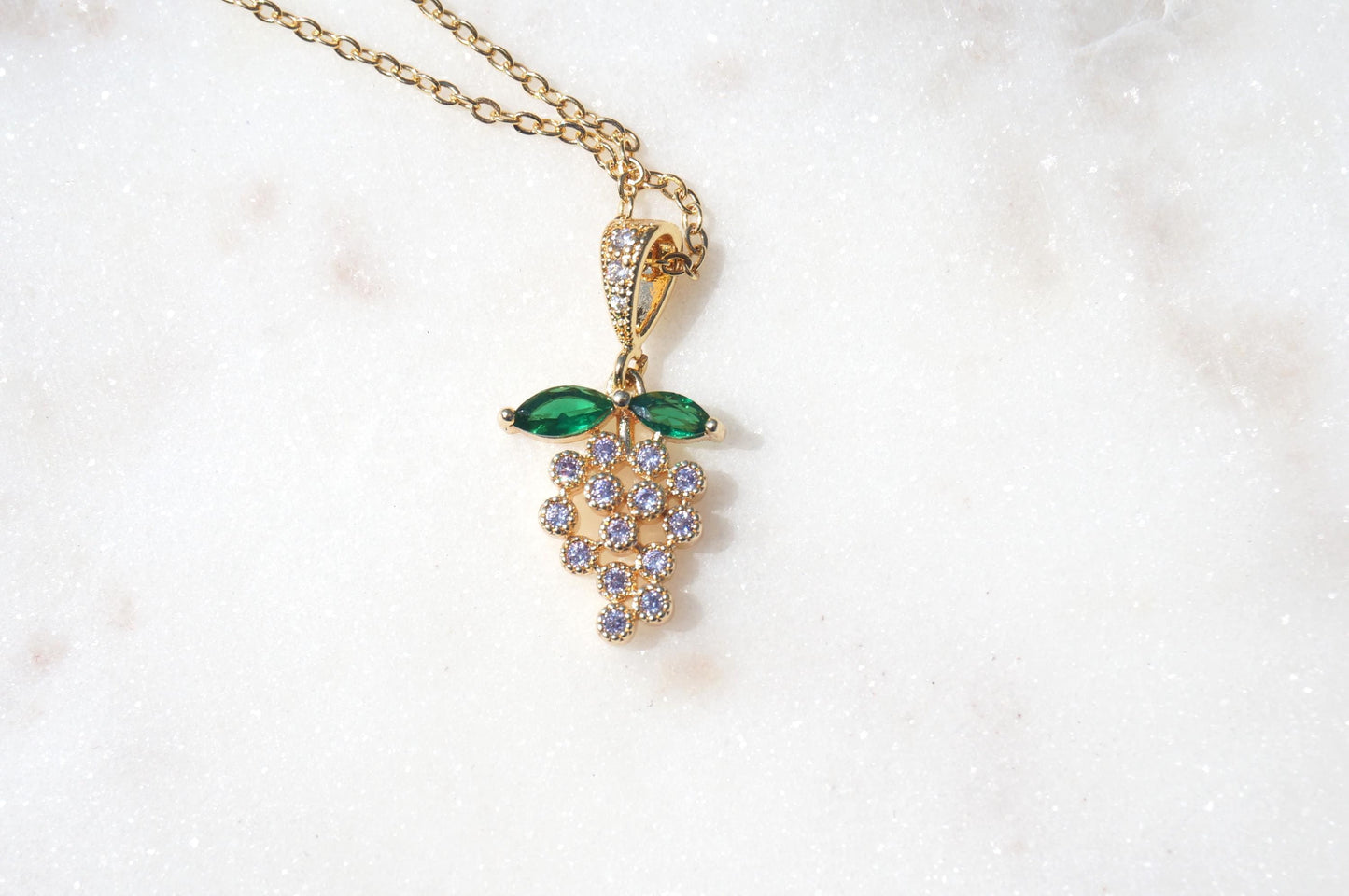 Grape Dainty Fruit Necklace