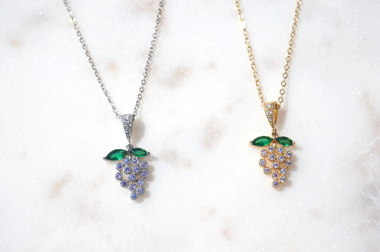 Grape Dainty Fruit Necklace