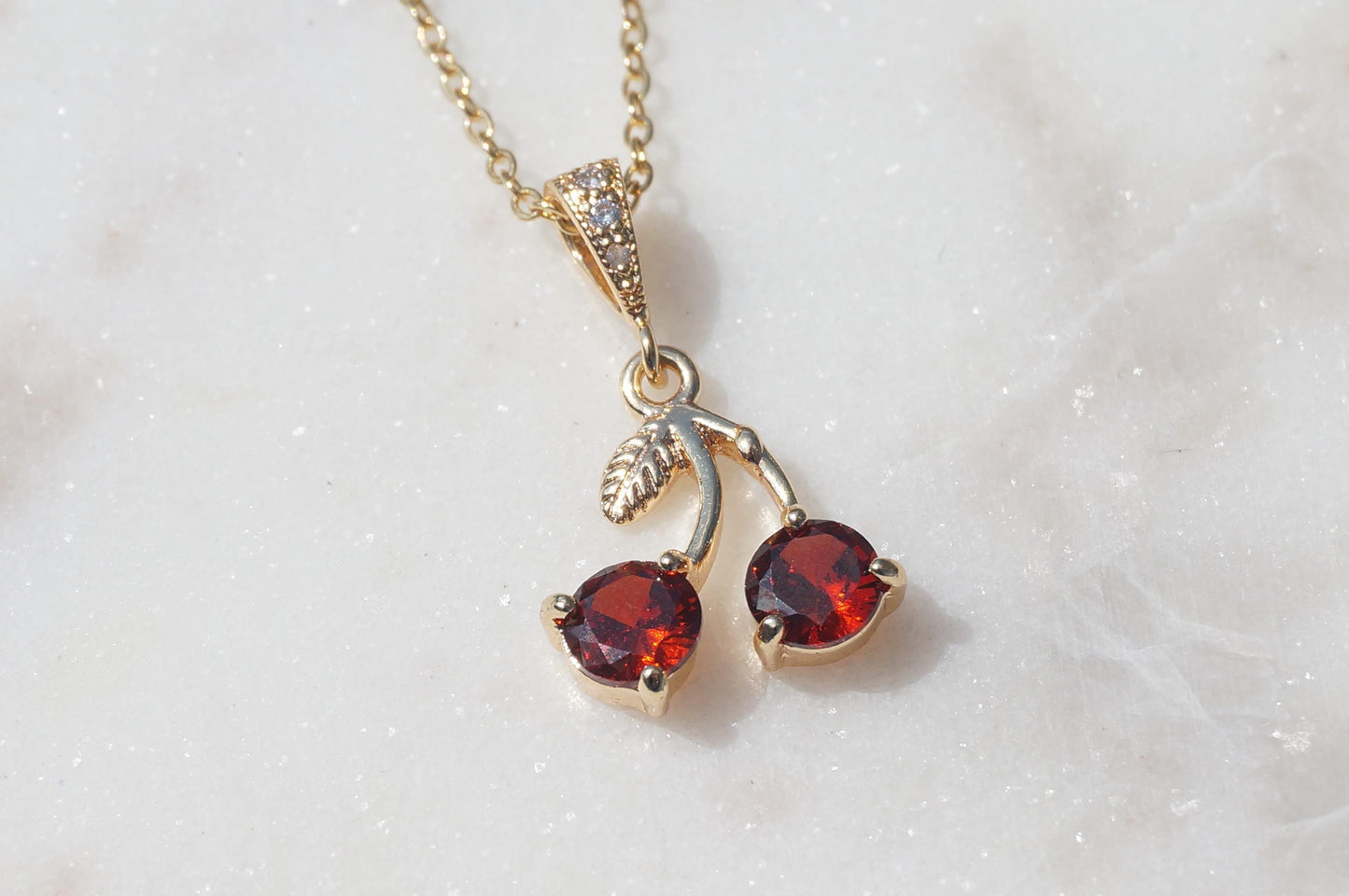 Cherry Dainty Fruit Necklace