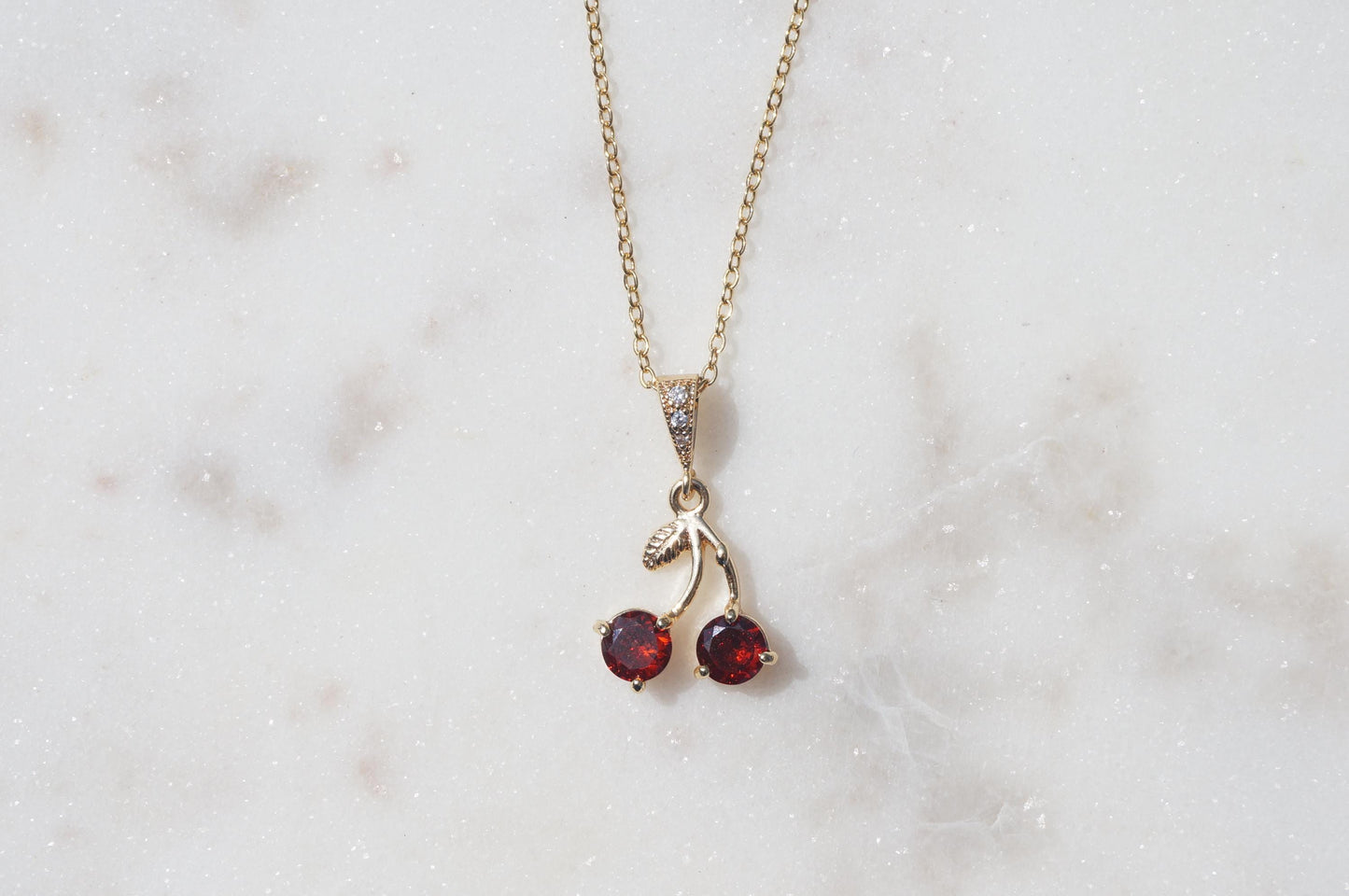 Cherry Dainty Fruit Necklace