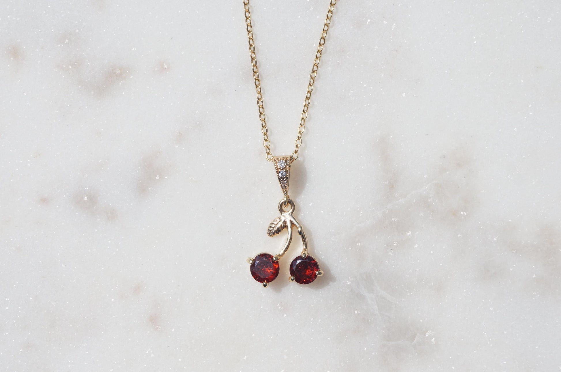 Cherry Dainty Fruit Necklace