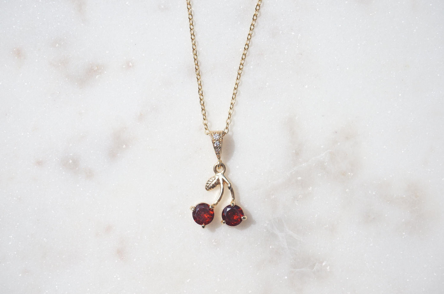 Cherry Dainty Fruit Necklace