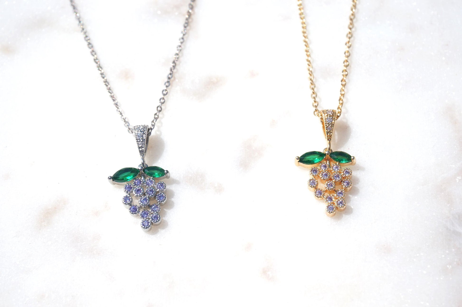Grape Dainty Fruit Necklace