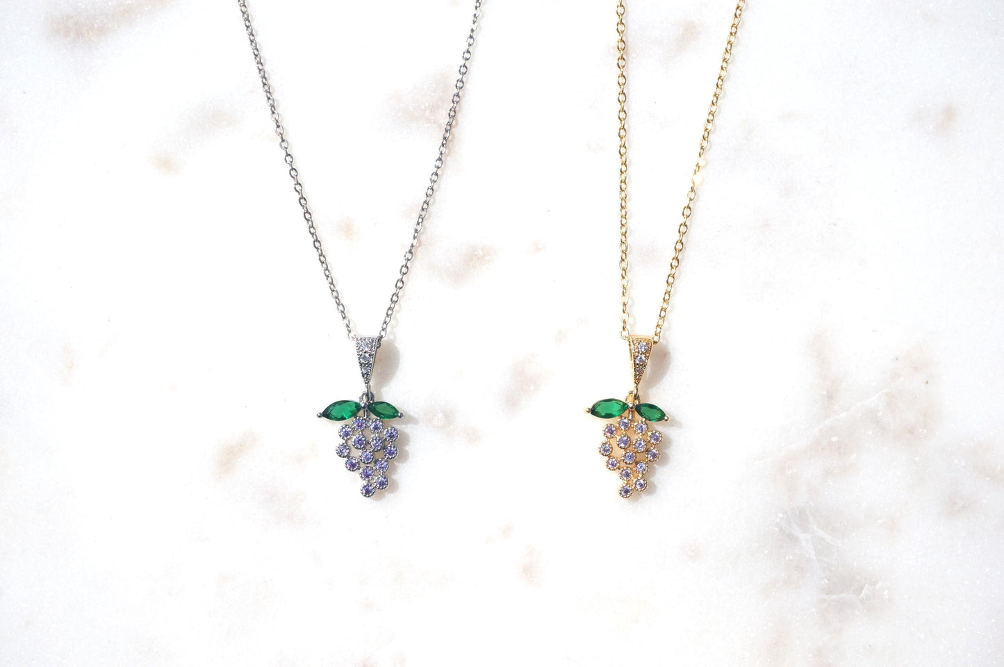 Grape Dainty Fruit Necklace