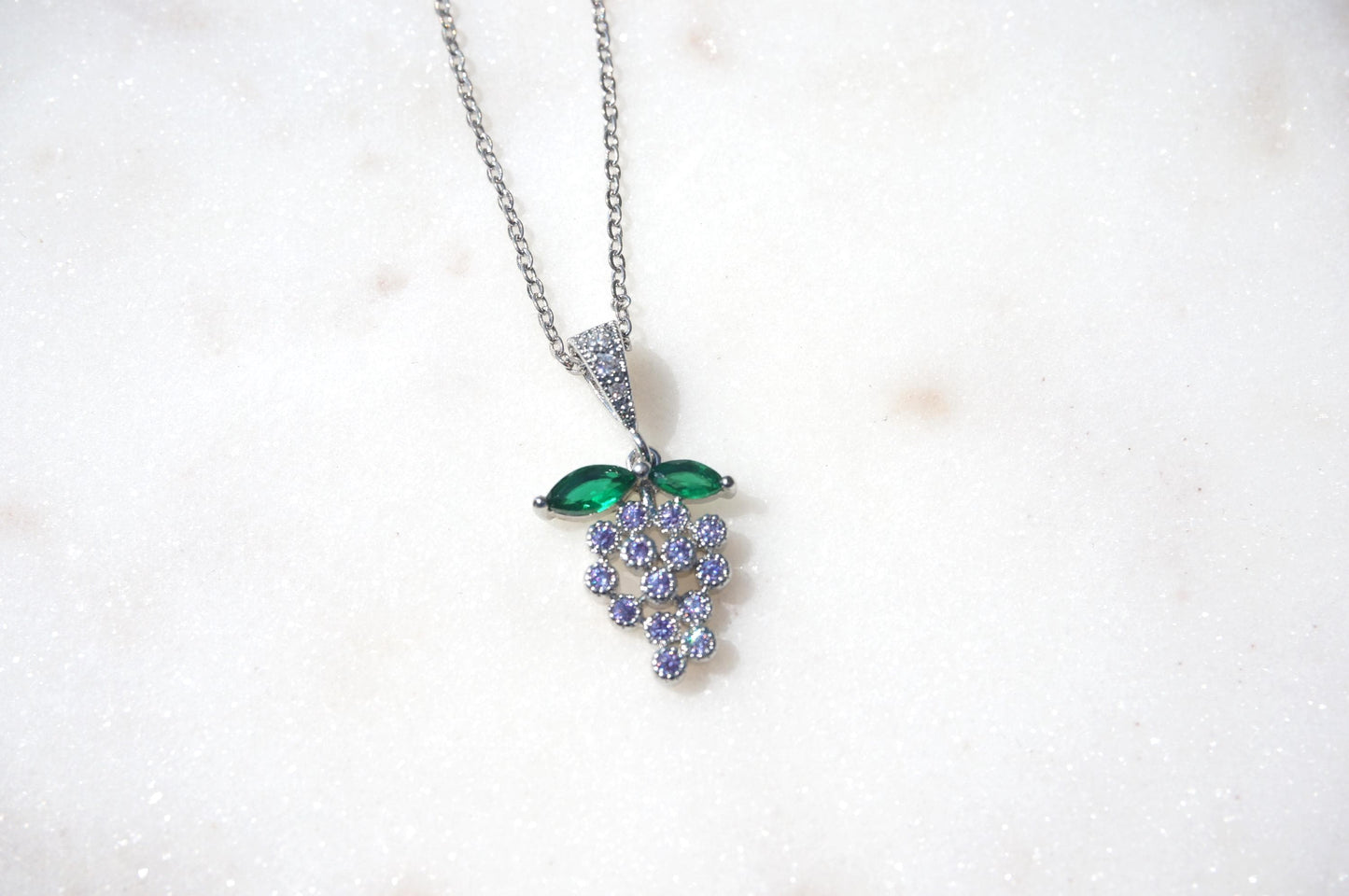 Grape Dainty Fruit Necklace