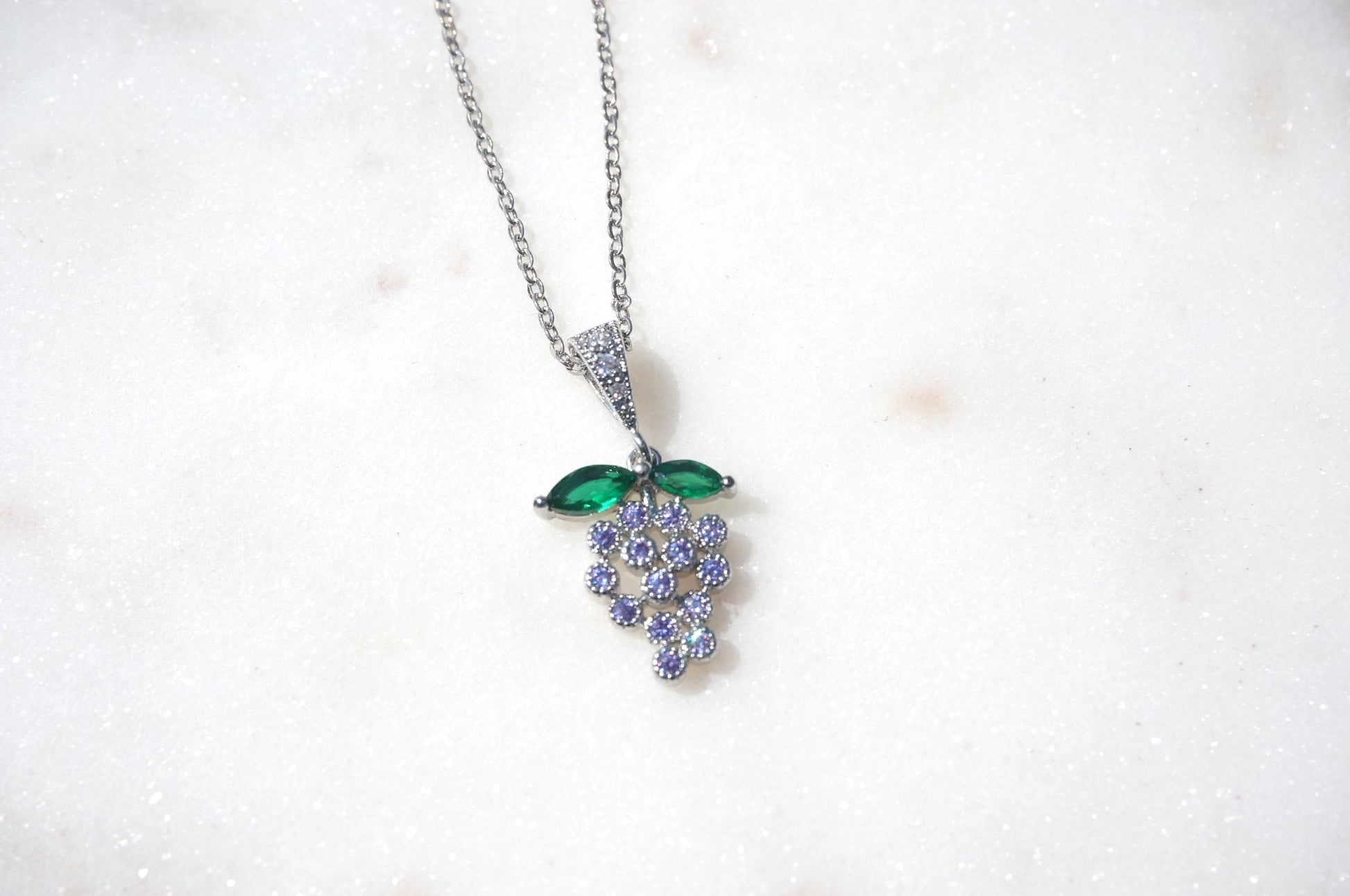 Grape Dainty Fruit Necklace