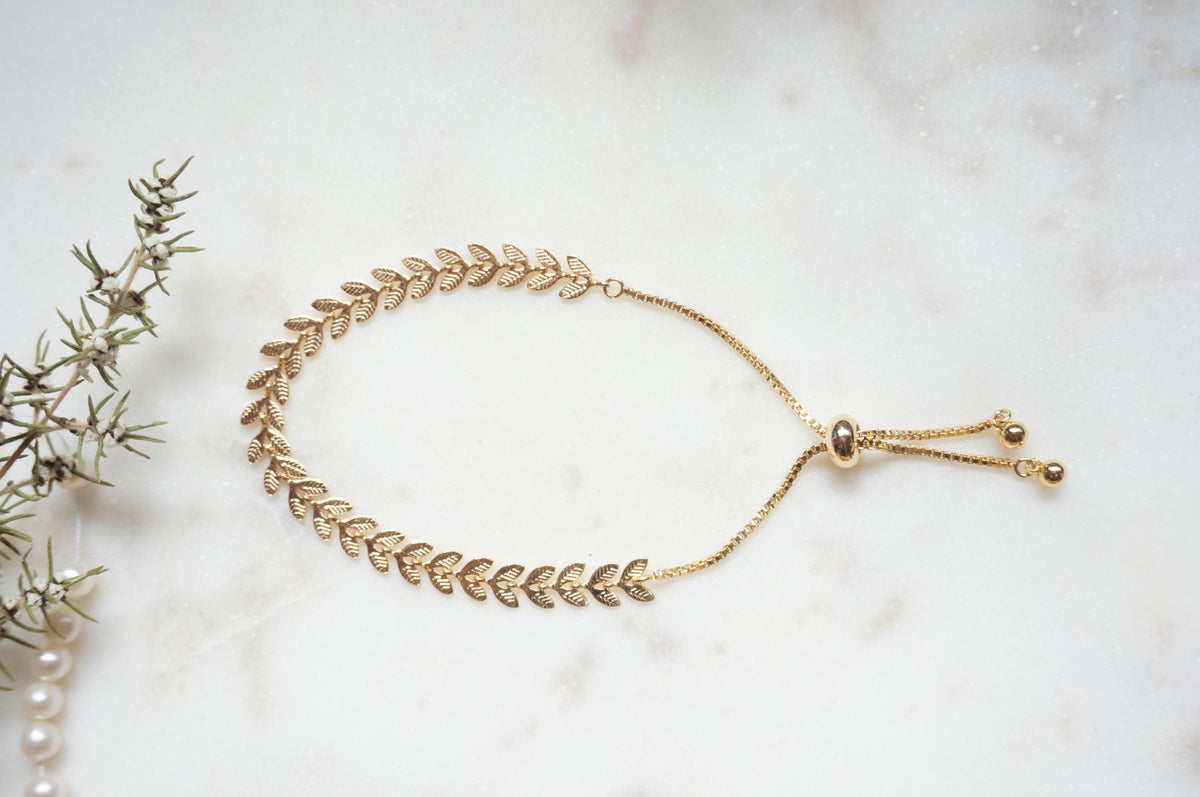 Gold/Silver Leaf Chain Adjustable Bracelet