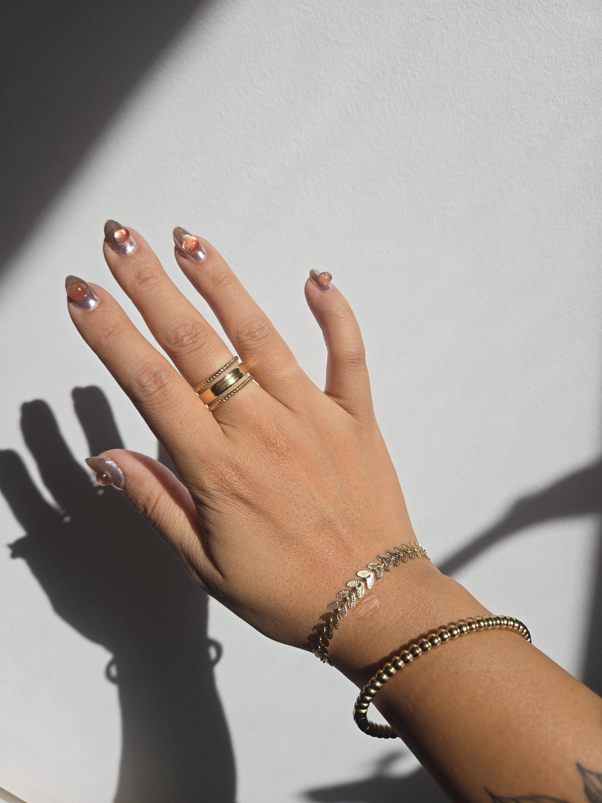 Gold/Silver Leaf Chain Adjustable Bracelet