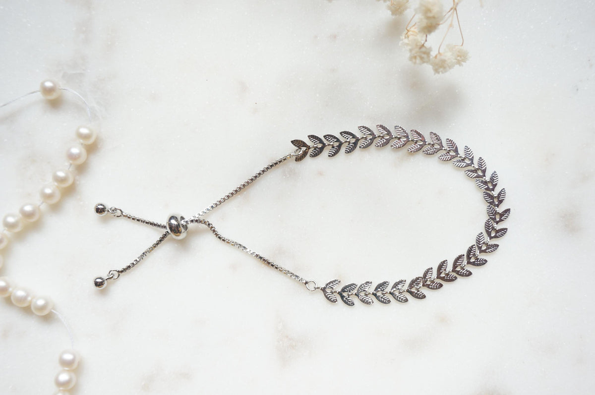 Gold/Silver Leaf Chain Adjustable Bracelet
